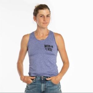 Oiselle Women Run the Vote Racerback Tank Light Lux